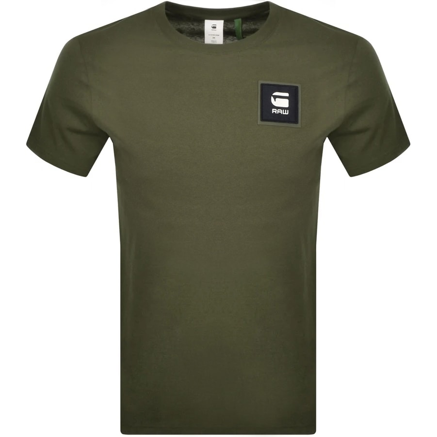 Alternative Image for ProductG Star Raw Badge Logo T Shirt Khaki1